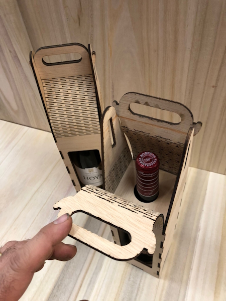 Caja de vino expositora 30 cm